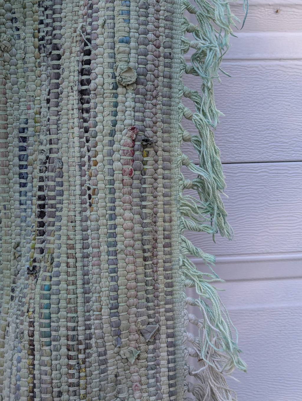 Large Antique American Woven Textile Wall Hanging 5x7