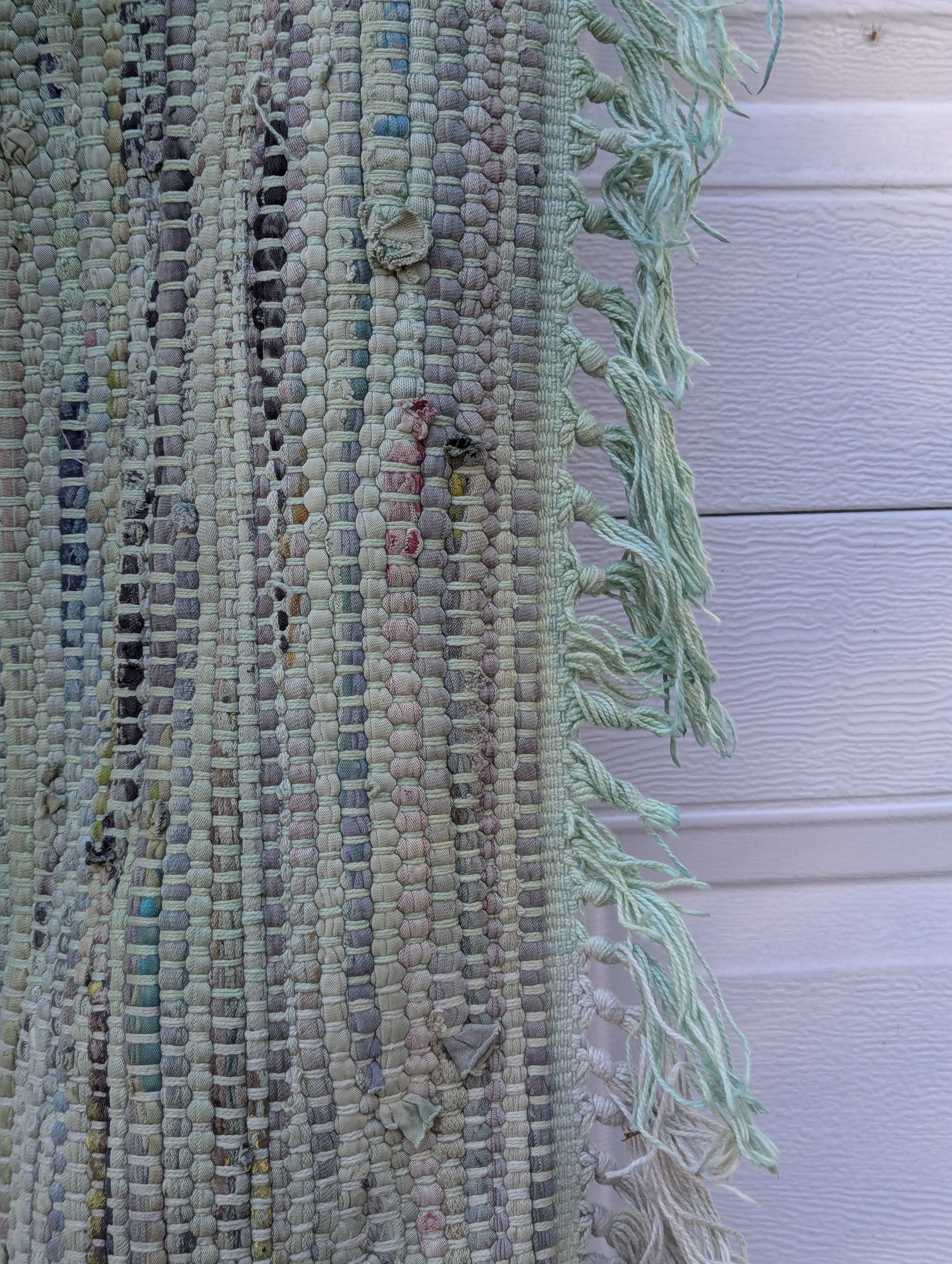 Large Antique American Woven Textile Wall Hanging 5x7