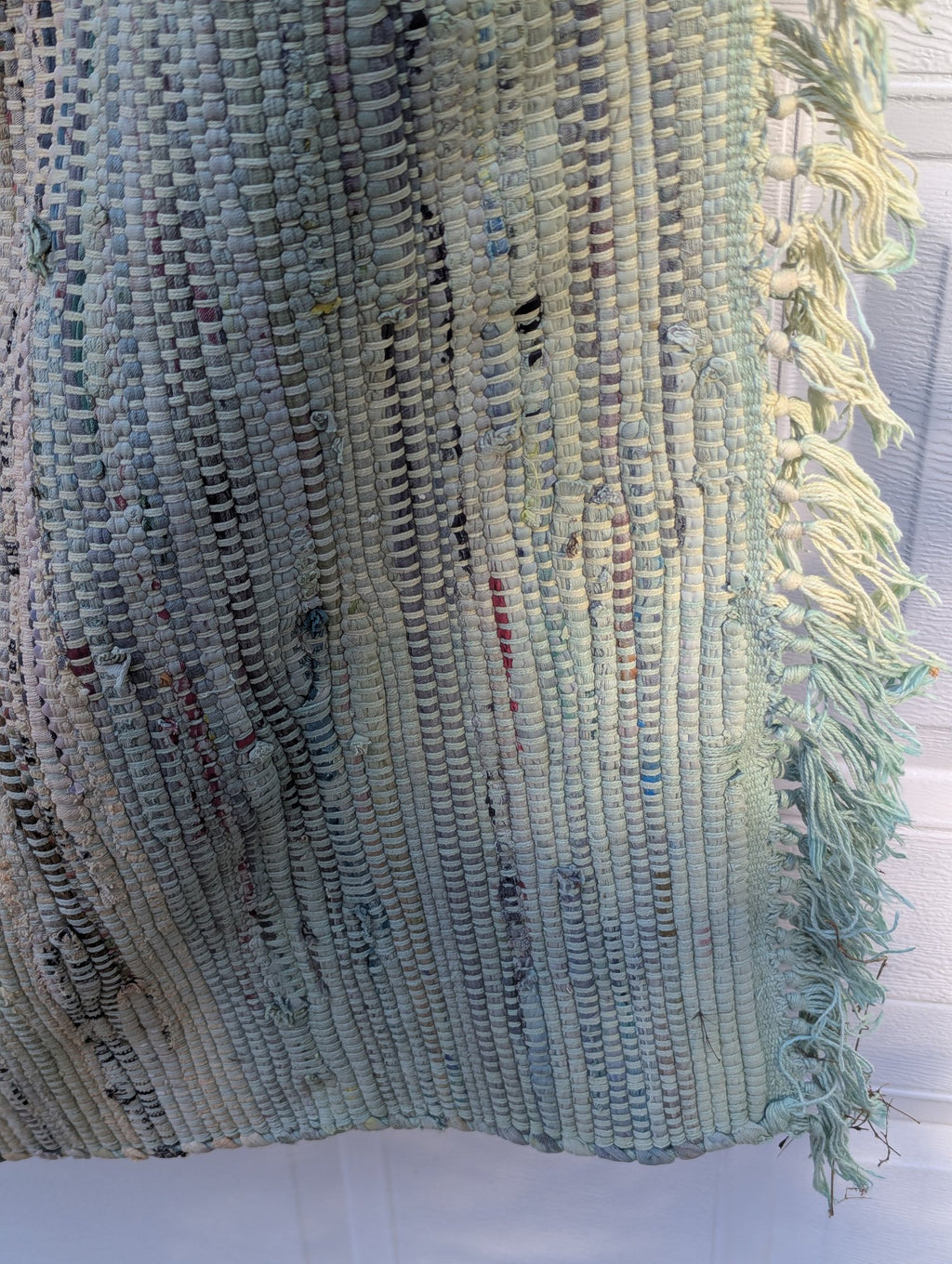 Large Antique American Woven Textile Wall Hanging 5x7