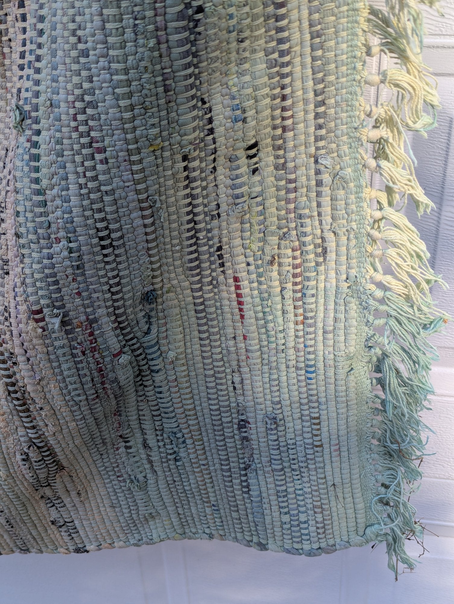 Large Antique American Woven Textile Wall Hanging 5x7