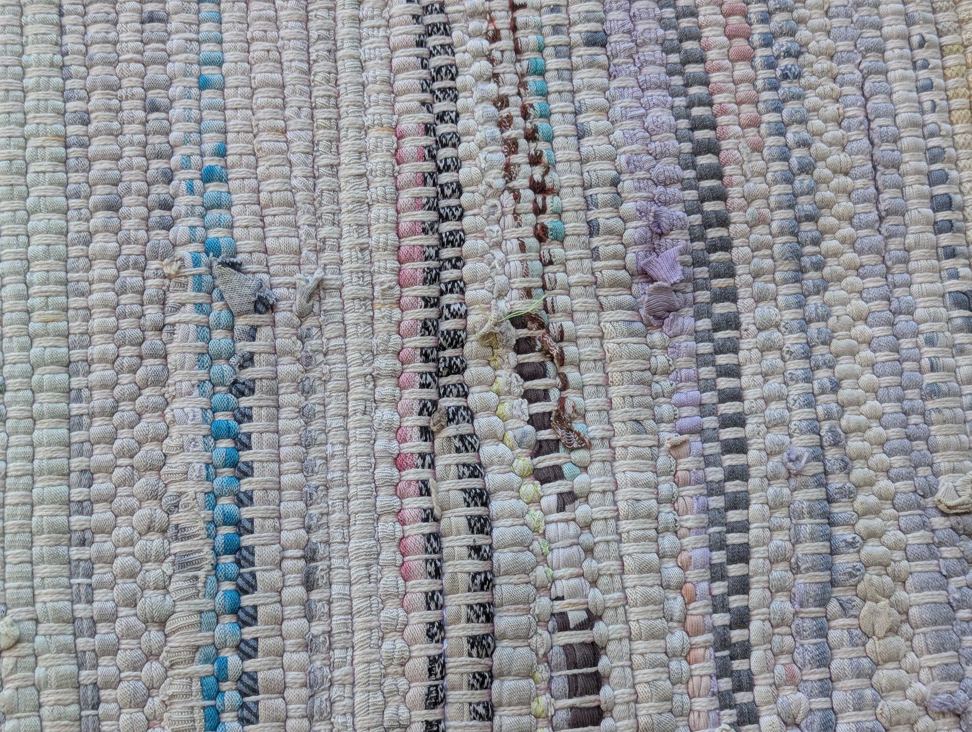Large Antique American Woven Textile Wall Hanging 5x7