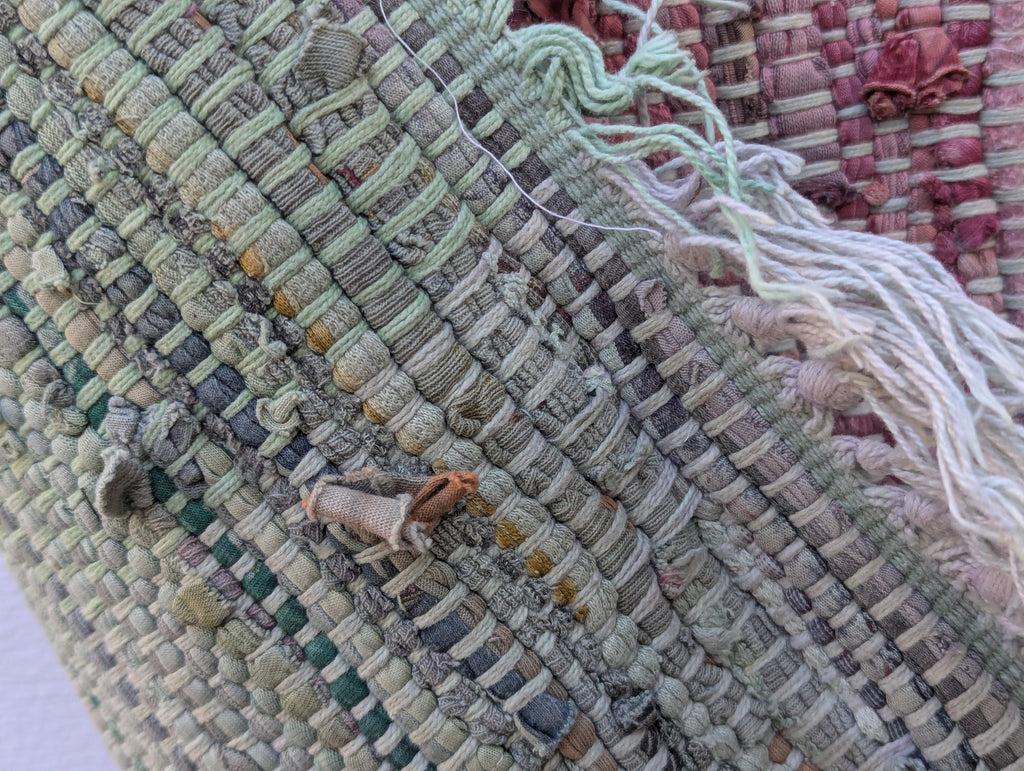 Large Antique American Woven Textile Wall Hanging 5x7