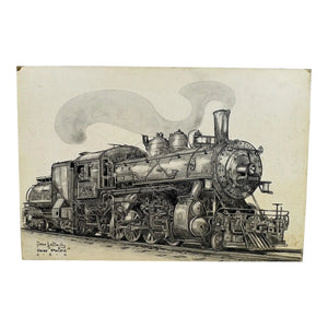 1980 Steve Le Bailly Original Graphite Illustration of Union Pacific #490
