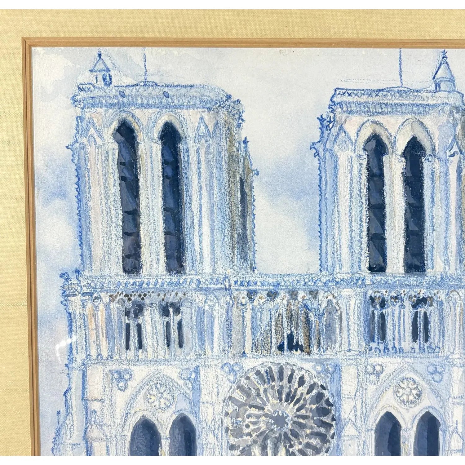 1973 Original Signed Steve LeBailly Mixed Media – "Notre-Dame de Paris"
