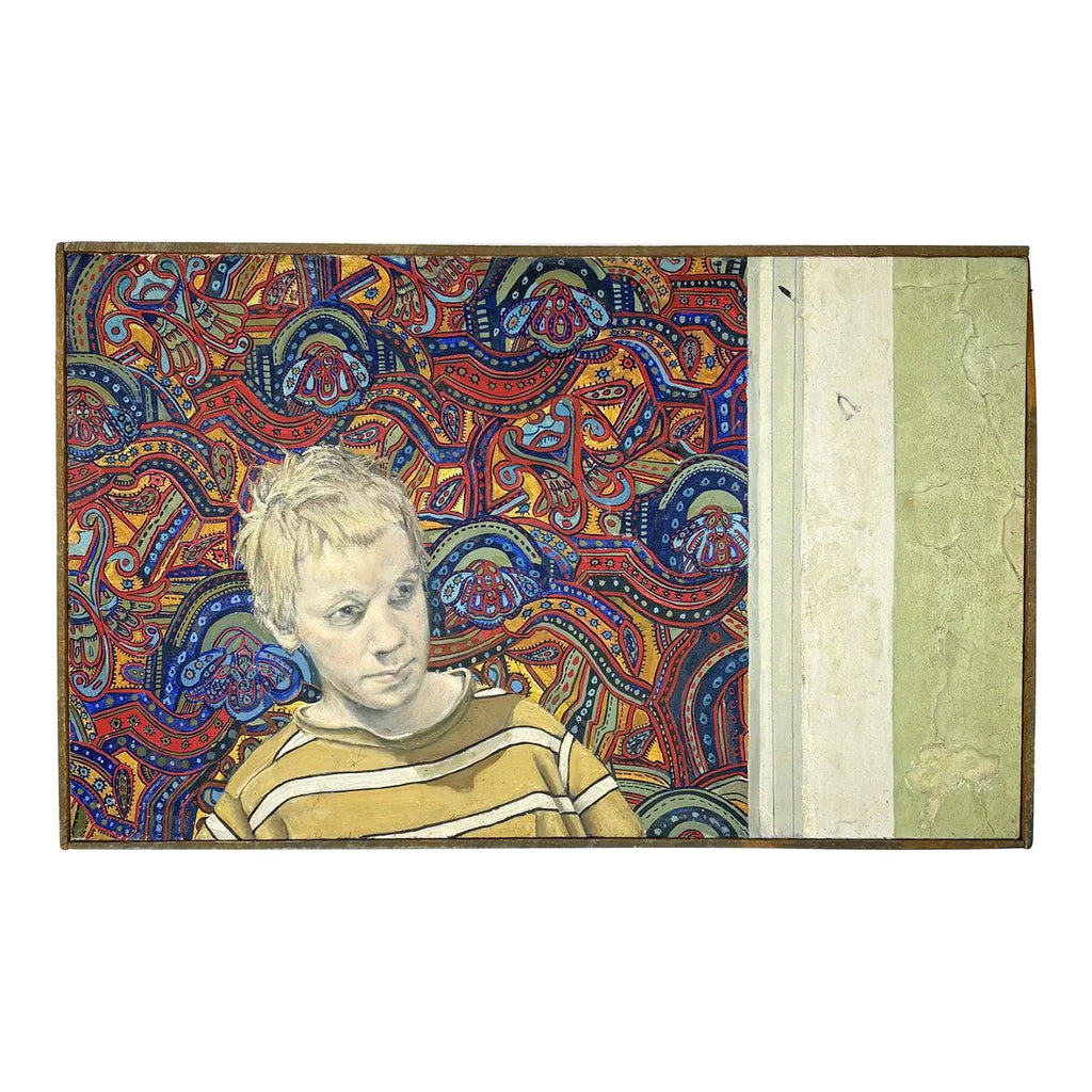 Large Signed Philip Behymer Mid-Century Modern Portrait Museum-Collected Texas Artist 1983