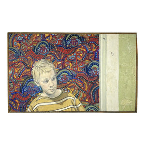 Large Signed Philip Behymer Mid-Century Modern Portrait Museum-Collected Texas Artist 1983