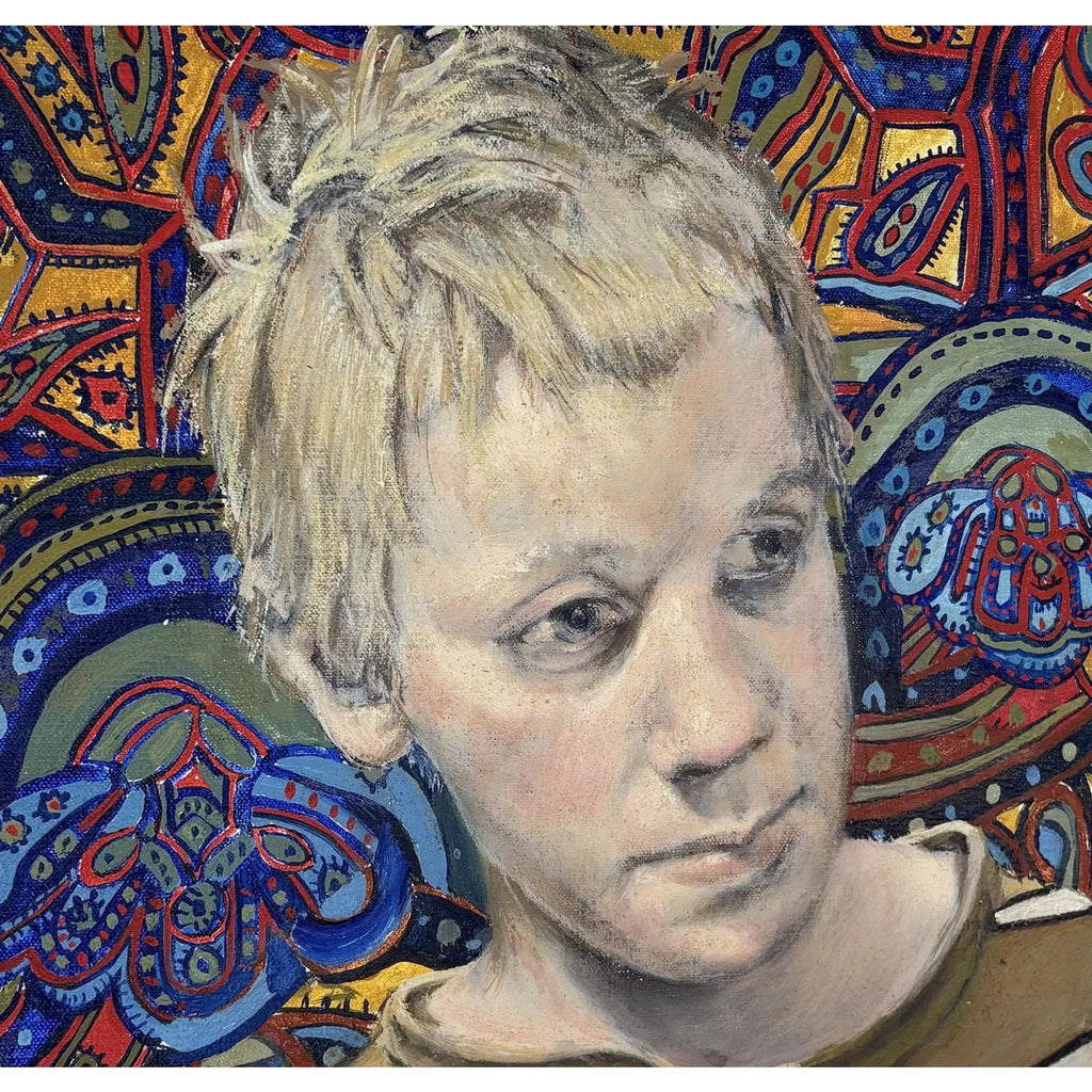 Large Signed Philip Behymer Mid-Century Modern Portrait Museum-Collected Texas Artist 1983
