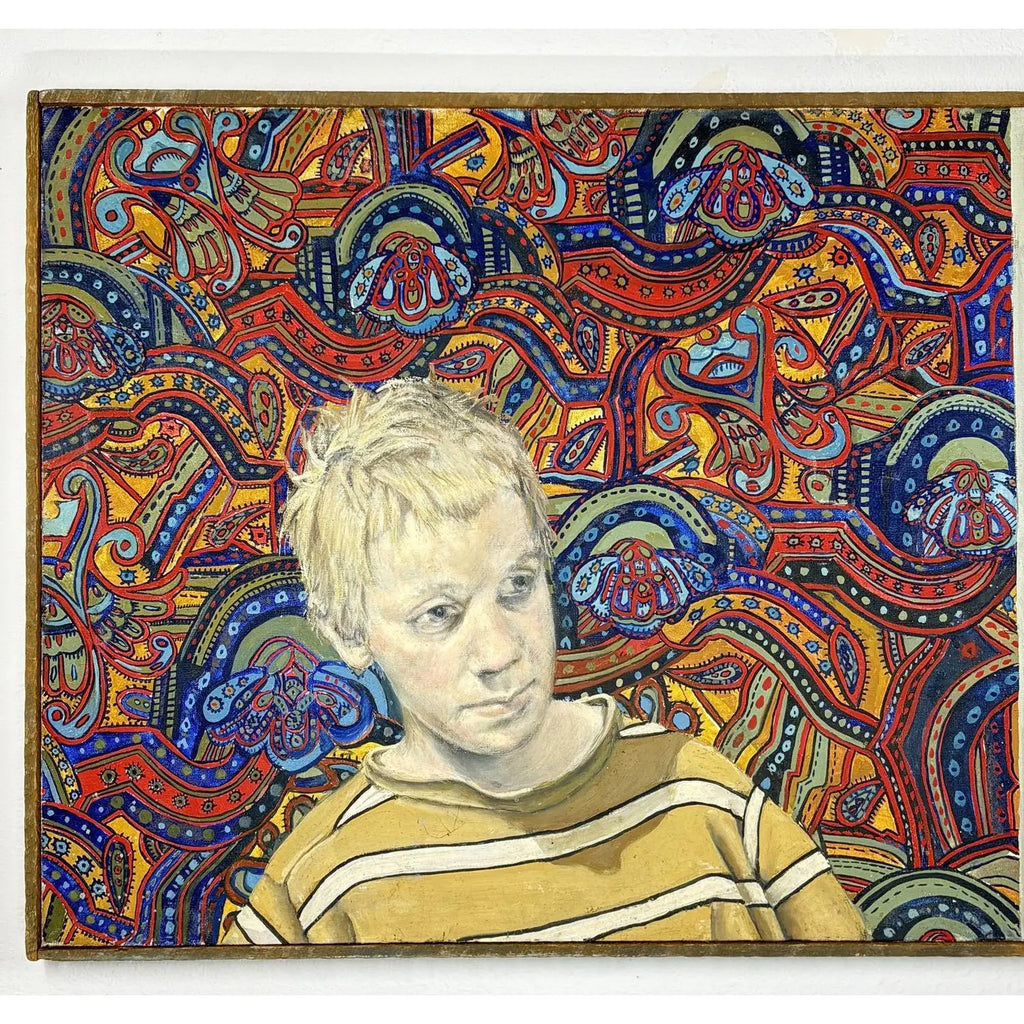 Large Signed Philip Behymer Mid-Century Modern Portrait Museum-Collected Texas Artist 1983