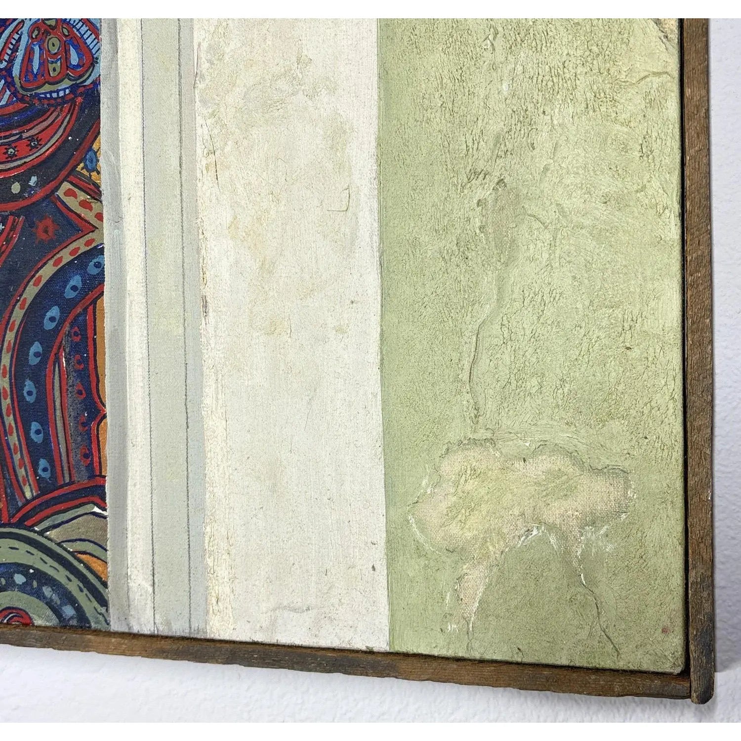Large Signed Philip Behymer Mid-Century Modern Portrait Museum-Collected Texas Artist 1983