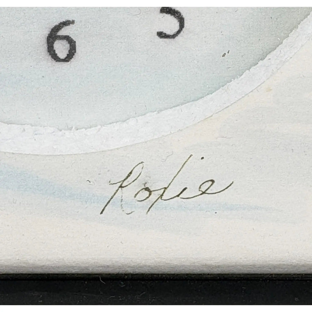 Original Signed "Roxie" Watercolor Doberman Pinscher Table & Wall Clock