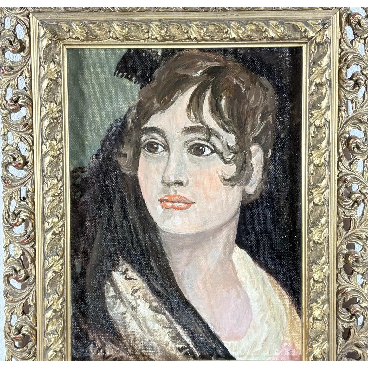 Original Stephen LeBailly Oil Study – "Memory of Goya" in Gilded Frame