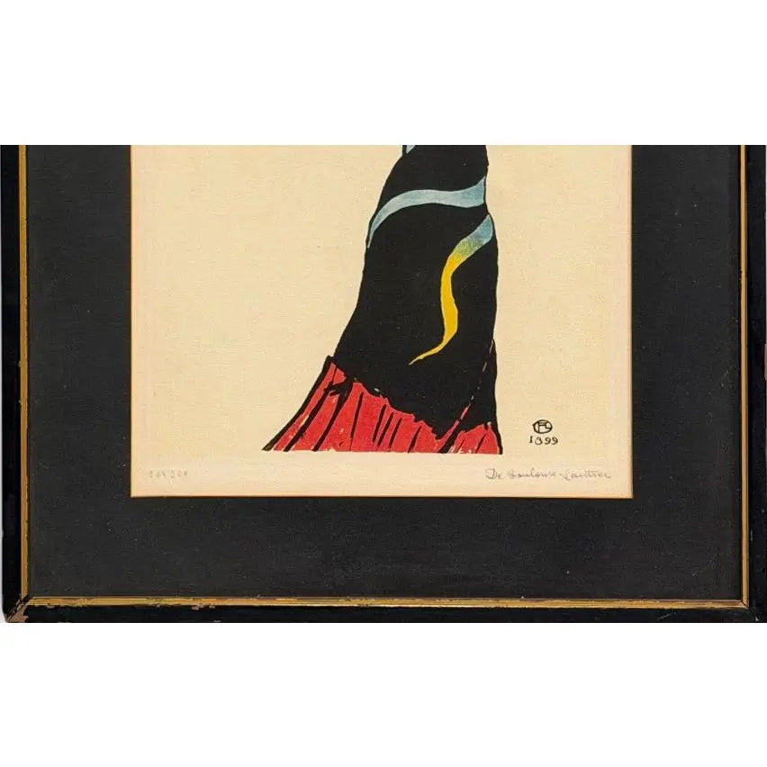 Vintage Henri De Toulouse-Lautrec Jane Avril Musée D'Albi Lithograph Numbered 206 Of 350