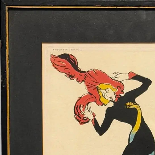 Vintage Henri De Toulouse-Lautrec Jane Avril Musée D'Albi Lithograph Numbered 206 Of 350