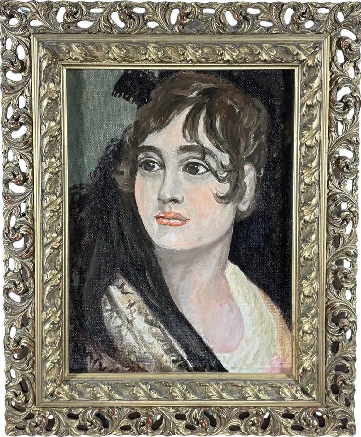 Original Stephen LeBailly Oil Study – "Memory of Goya" in Gilded Frame