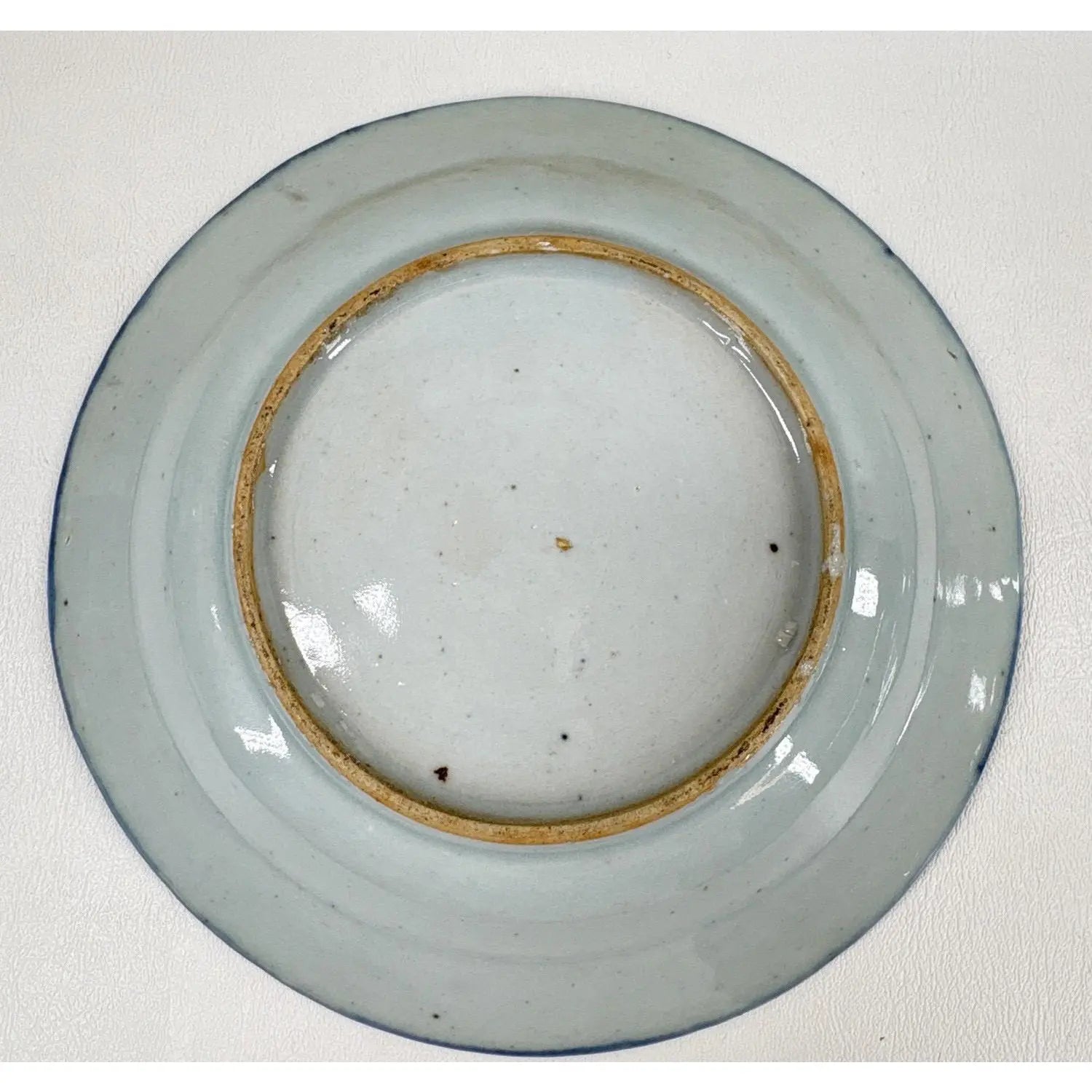 Pair of 19th Century Chinese Export "Canton" Blue & White Shallow Bowls, 8.75"