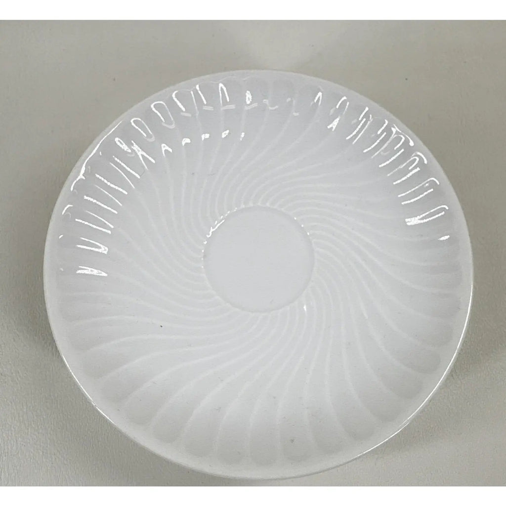Vintage Vista Alegre Portugal "Sagres" White Swirl Gravy Boat & Saucer Set - 8 Pieces