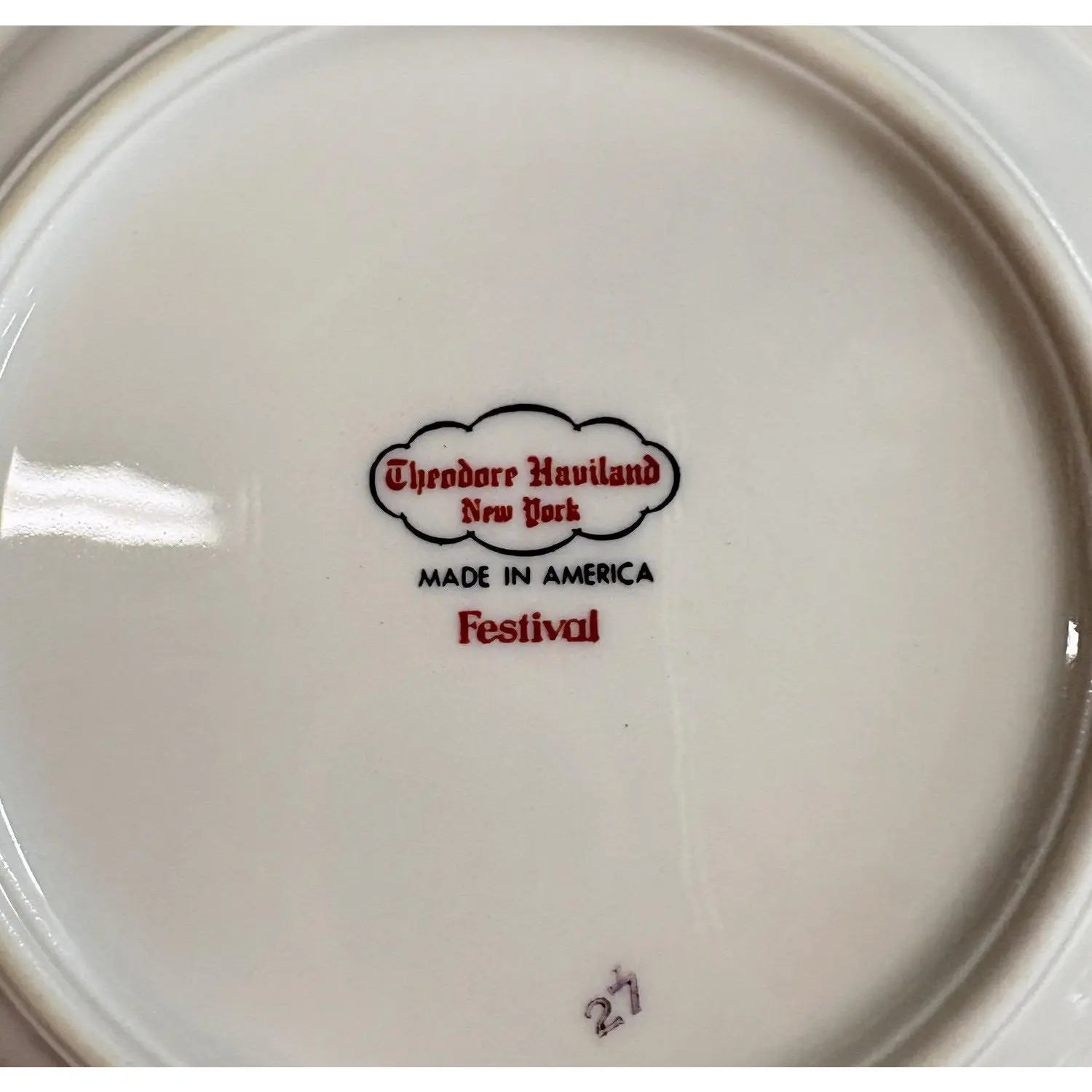 26-Piece 1940’s Theodore Haviland New York "Festival" Porcelain Dinnerware Set