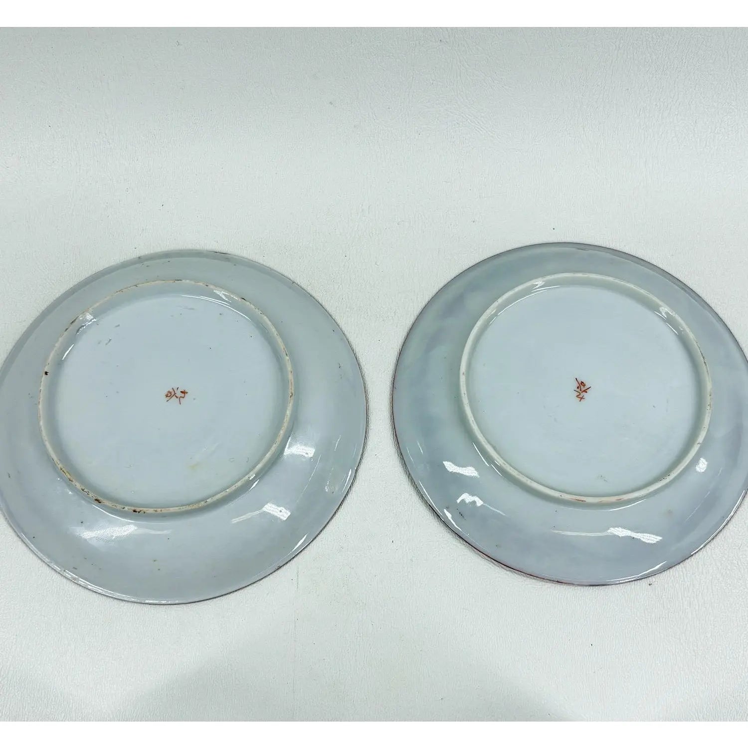 Pair of Antique Japanese Kutani Eggshell Porcelain Cups & Saucers