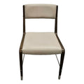 Interlude Home Tate Mid-Century Modern Sculptural Walnut and Cream Latte Dining Chair