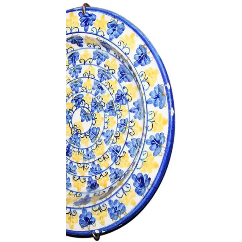Vintage Hand-Painted Portuguese Ceramic Decorative Wall Plate