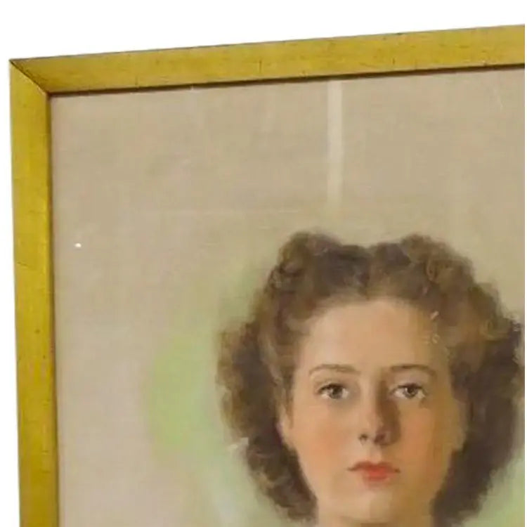 Mid Century Modern Watercolor Portrait By Vita Petrosky Solomon, Signed Original