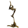 Signed Lubomir Tomaszewski Monumental Wood And Copper Bird Sculpture, 45 Inches