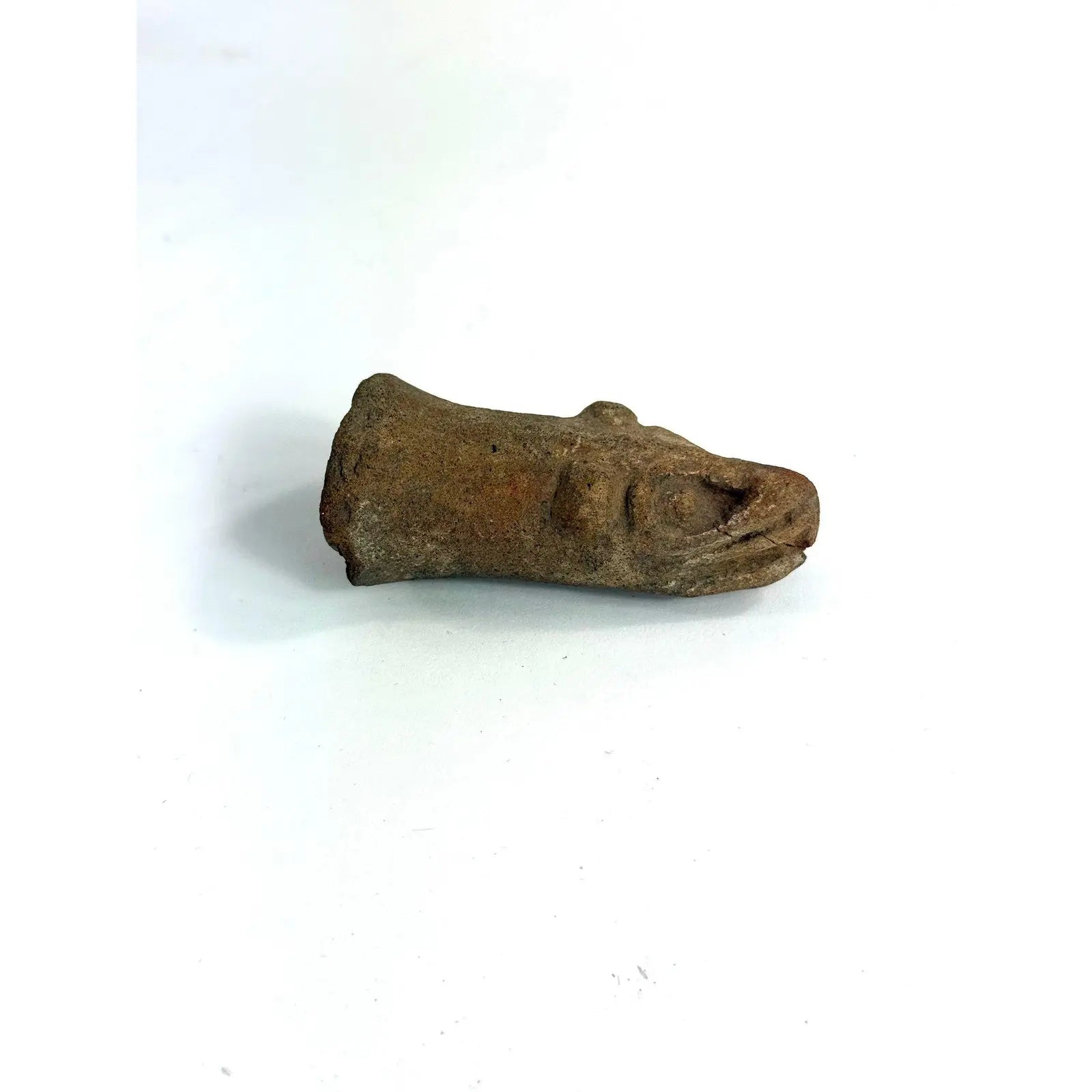 Antique Pre-Columbian Style Terracotta Dog Head Fragment