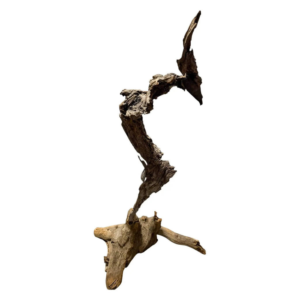 Signed Lubomir Tomaszewski Monumental Wood And Copper Bird Sculpture, 45 Inches