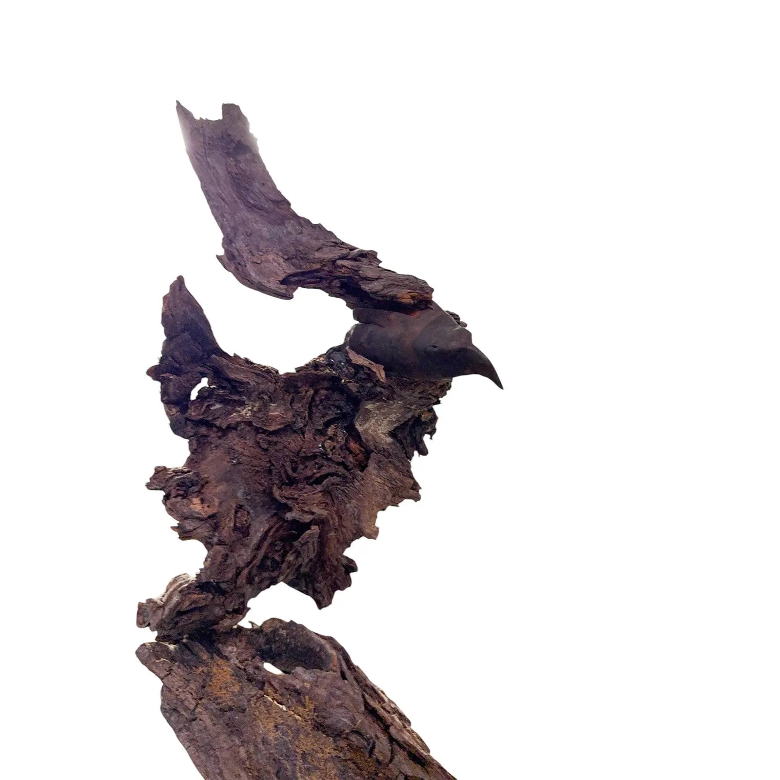 Signed Lubomir Tomaszewski Monumental Wood And Copper Bird Sculpture, 45 Inches