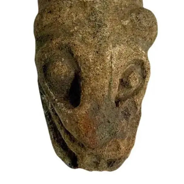 Antique Pre-Columbian Style Terracotta Dog Head Fragment