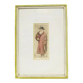 Mid-Century Modern Scholar Hand-Colored Signed Etching By Quintana Limited Edition 24/100