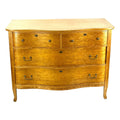 Antique Late Victorian Birdseye Maple Serpentine Chest of Drawers