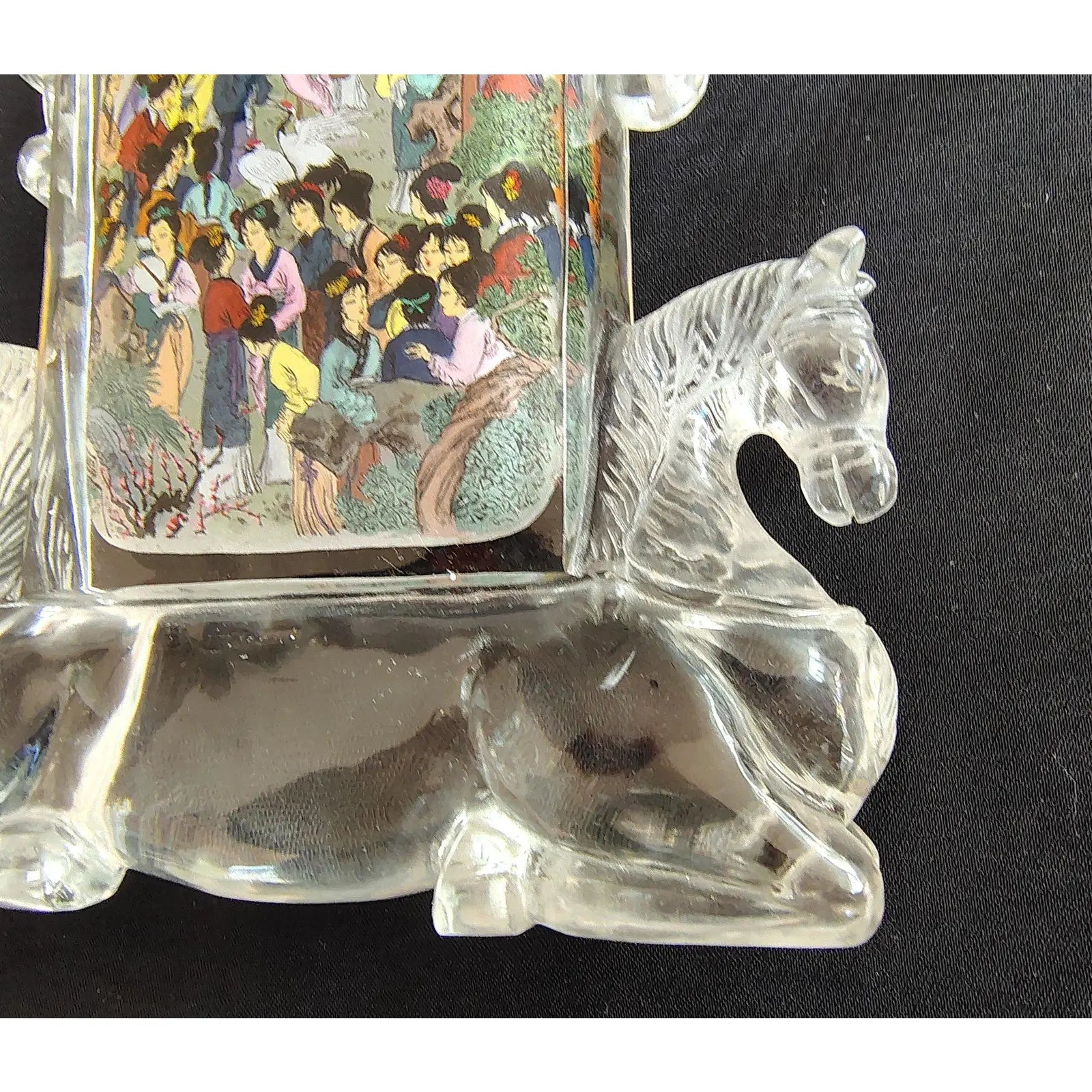 Monumental 10.5" Signed Xiao Yu Chinese Inside-Painted Glass Snuff Bottle - 1997