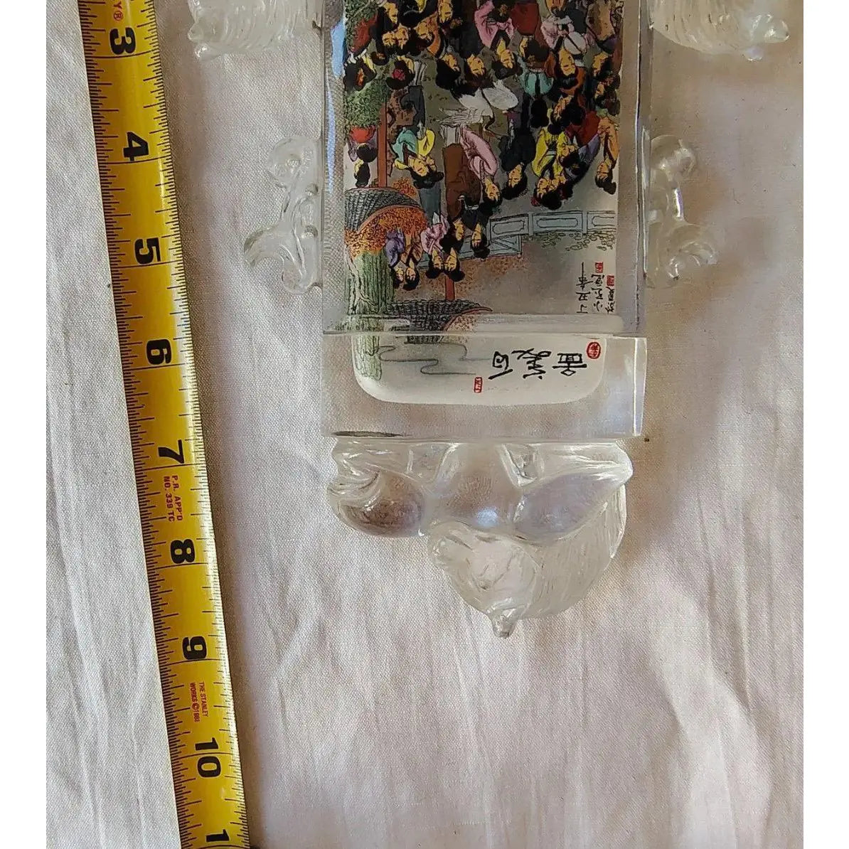 Monumental 10.5" Signed Xiao Yu Chinese Inside-Painted Glass Snuff Bottle - 1997