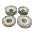 Vintage 26-Piece Chantilly by Sebring Pottery Set - 22K Gold Filigree