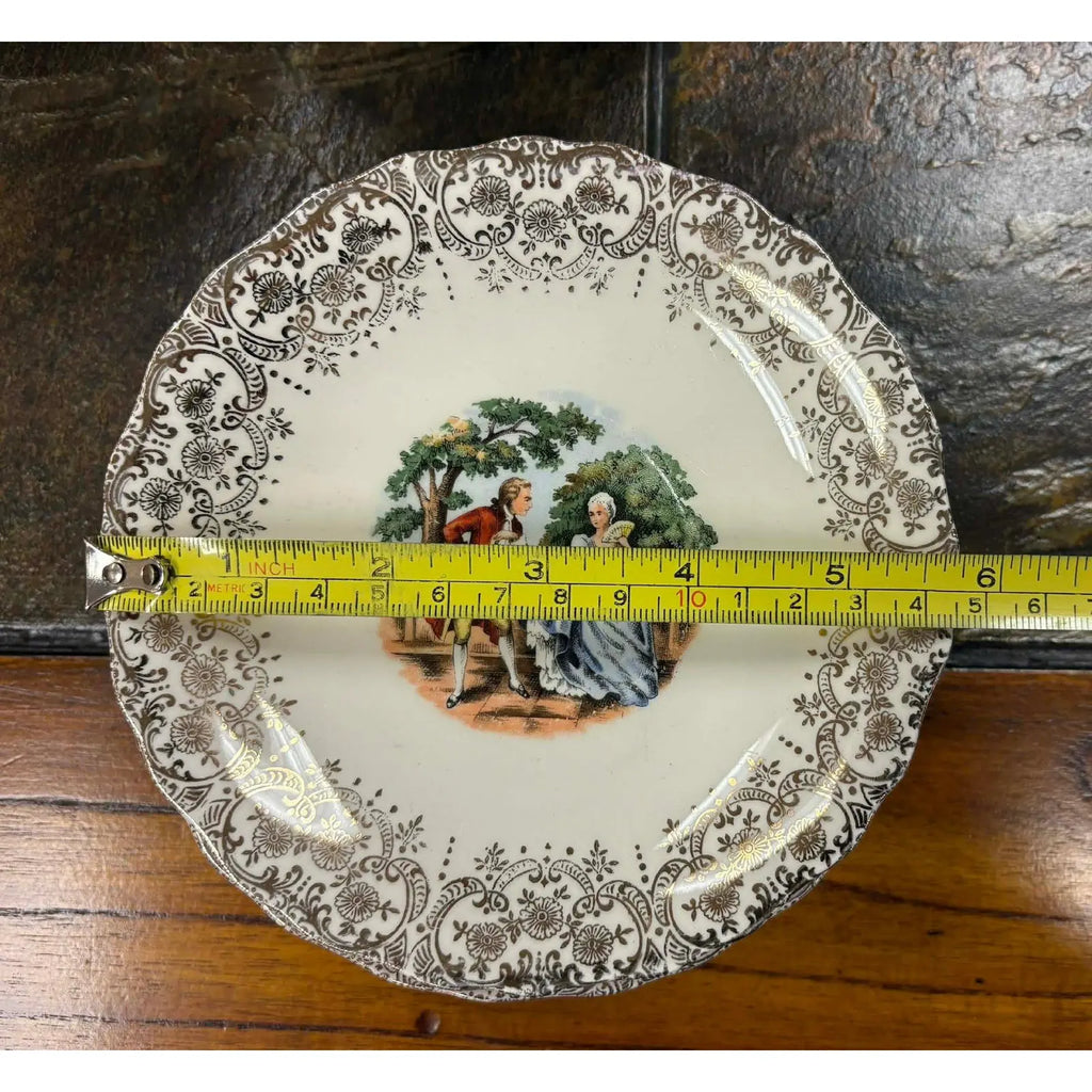 Vintage 26-Piece Chantilly by Sebring Pottery Set - 22K Gold Filigree