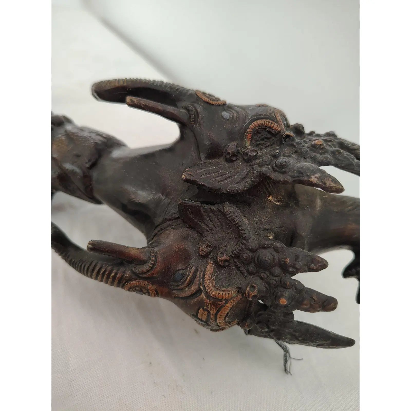 Large 20th Century Tibetan Bronze Ritual Kartika Phurba with Hayagriva