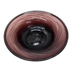 Mid-Century Modern Hand-Blown Large Amethyst Glass Centerpiece Bowl