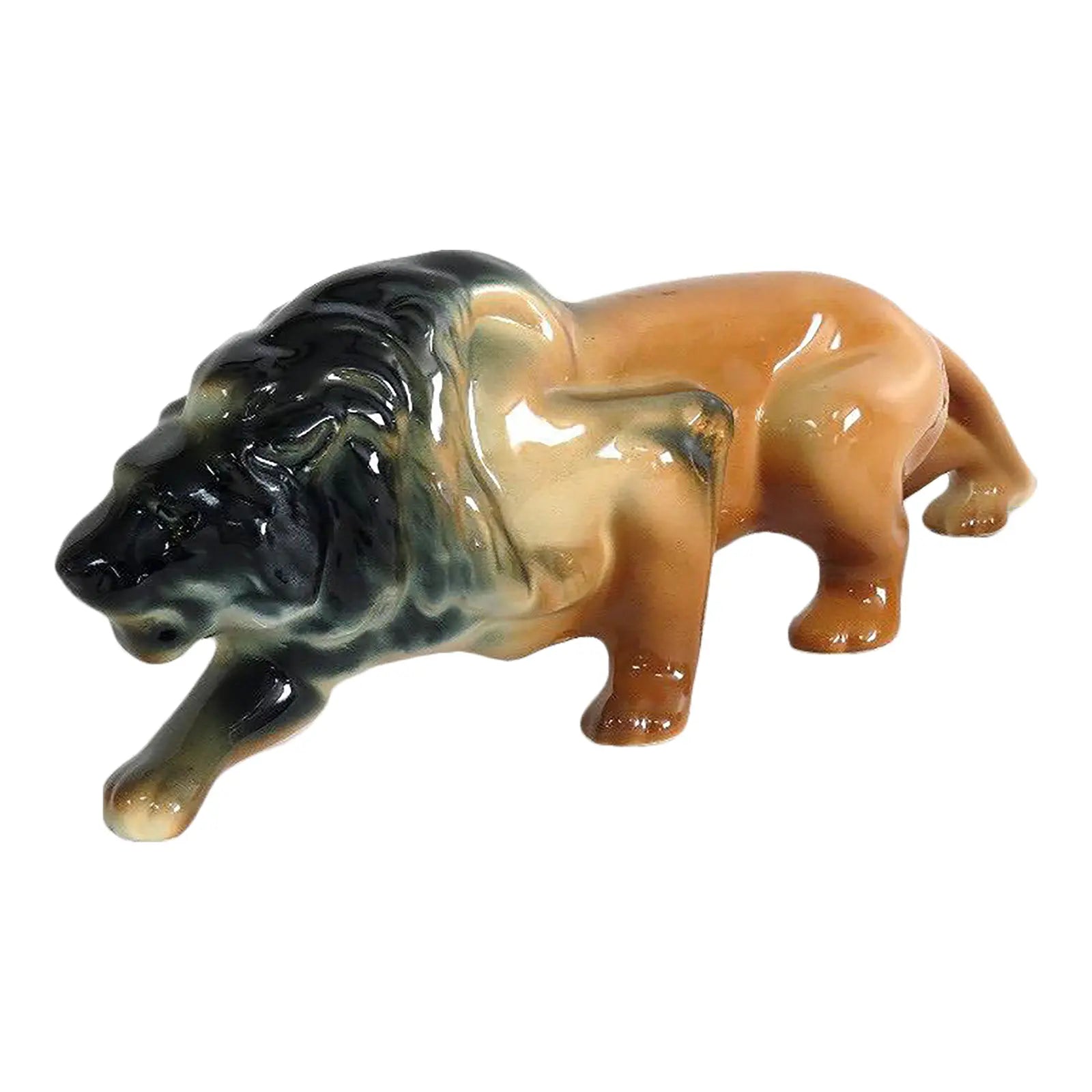 Vintage Robinson Ransbottom "Prowling Lion" Art Pottery Sculpture