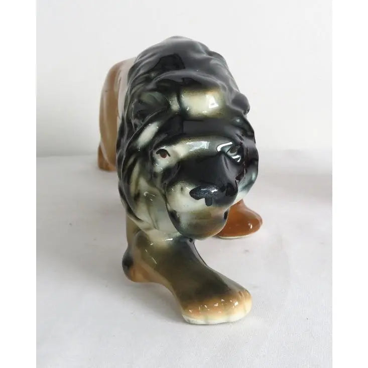 Vintage Robinson Ransbottom "Prowling Lion" Art Pottery Sculpture