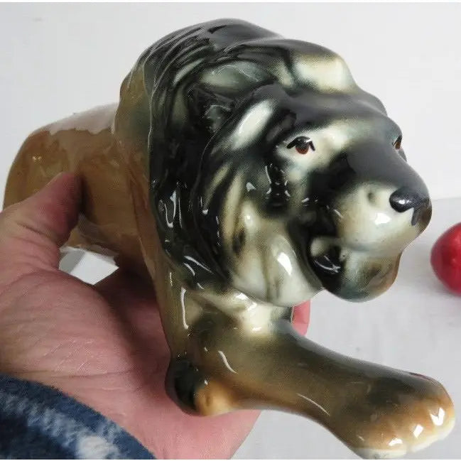 Vintage Robinson Ransbottom "Prowling Lion" Art Pottery Sculpture
