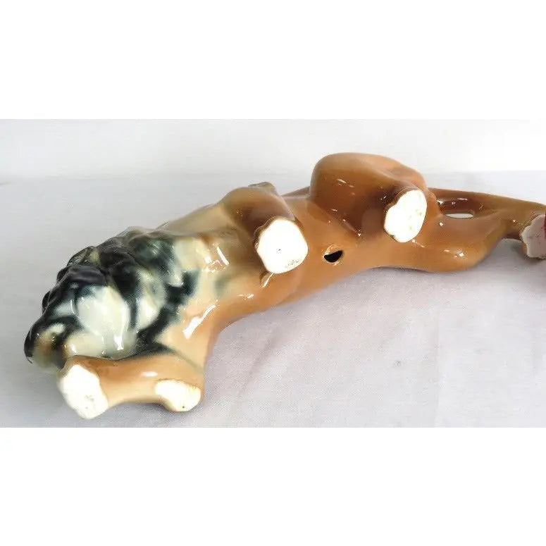 Vintage Robinson Ransbottom "Prowling Lion" Art Pottery Sculpture