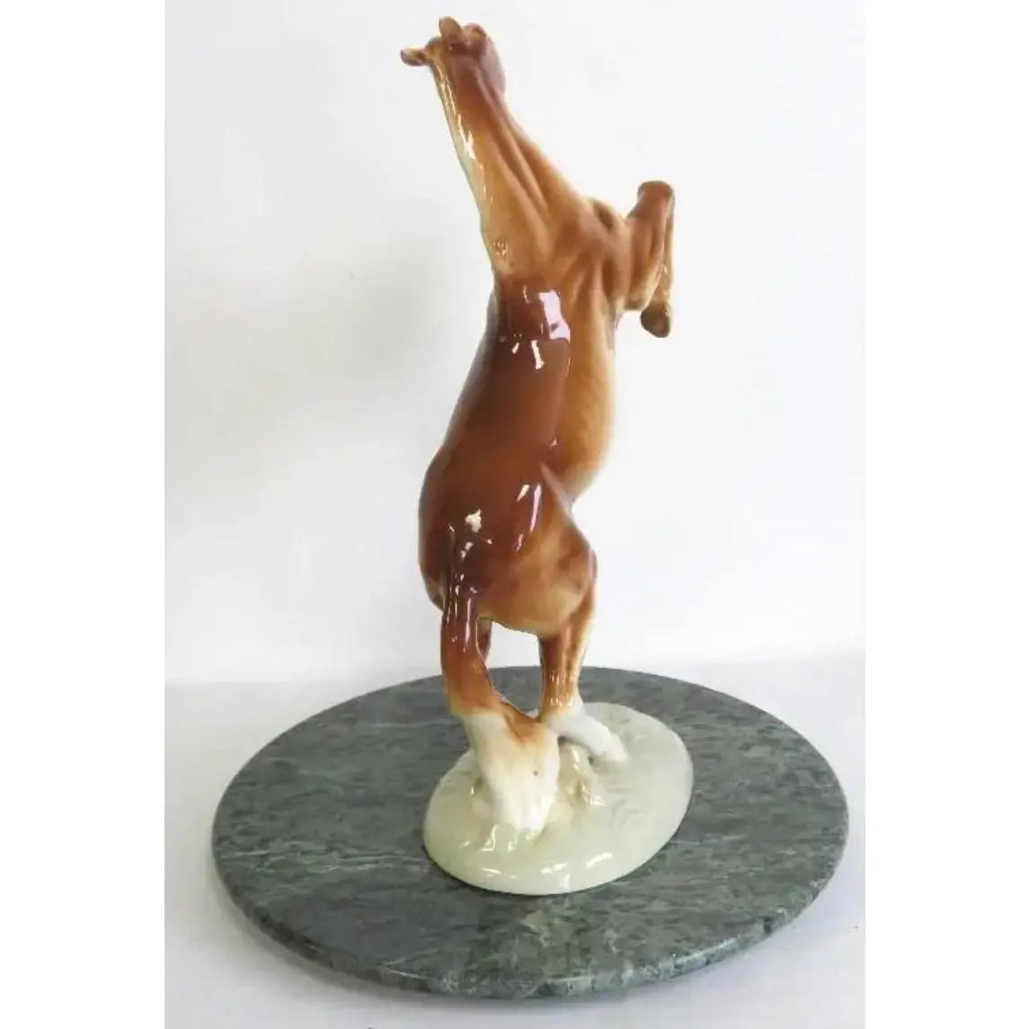 Vintage Royal Dux Rearing Stallion Porcelain Figurine (c. 1960-1978)