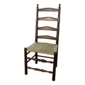 Antique 19th Century American Primitive Four Slat Ladderback Chair - 43”
