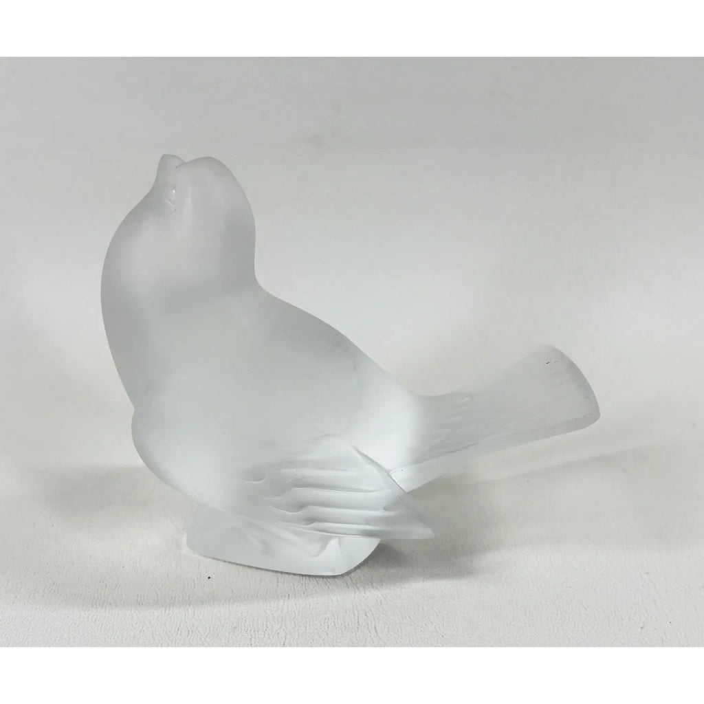The Singing Sparrow (Moineau Coquet) - A Mid-Century Lalique Frosted Crystal Masterpiece