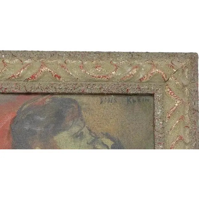 Original Mid-Century Oil on Canvas "Figural Study" by Doris Klein (NY, 1918-2002)