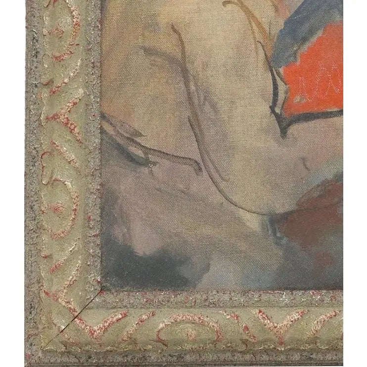 Original Mid-Century Oil on Canvas "Figural Study" by Doris Klein (NY, 1918-2002)