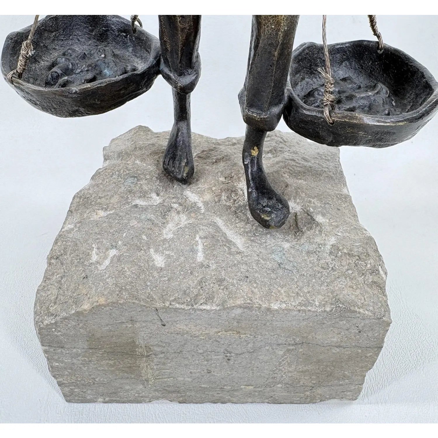 "El Cenachero" – Authentic Signed Bronze Sculpture by Jaime Pimentel
