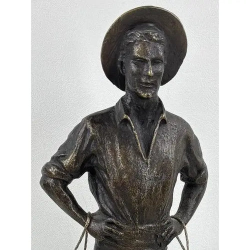 "El Cenachero" – Authentic Signed Bronze Sculpture by Jaime Pimentel