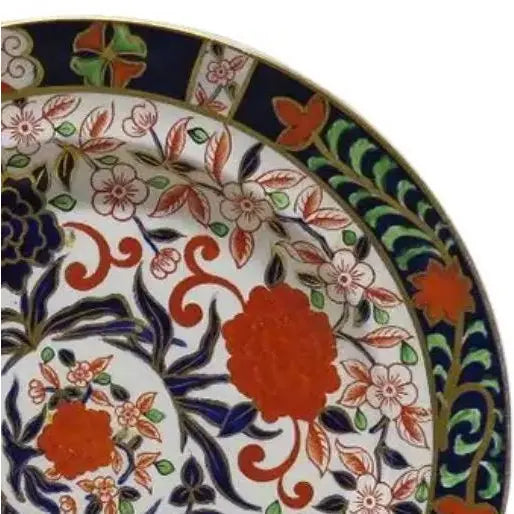 Antique Late 19th Century Royal Crown Derby Imari Pattern Dinner Plate - 10"